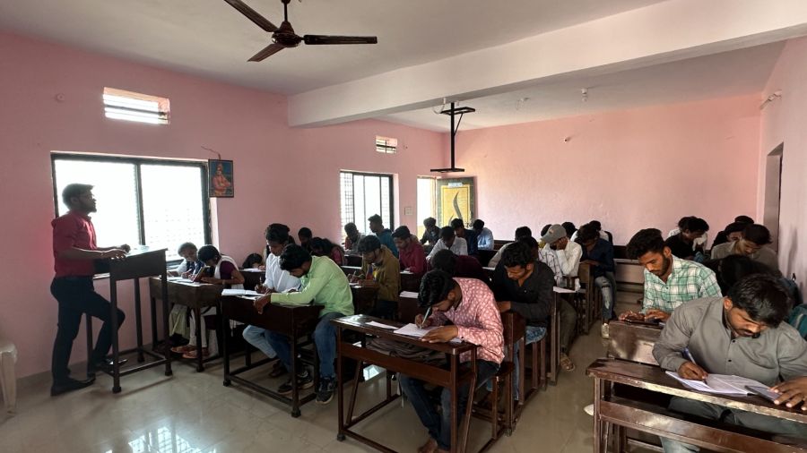 Students in class