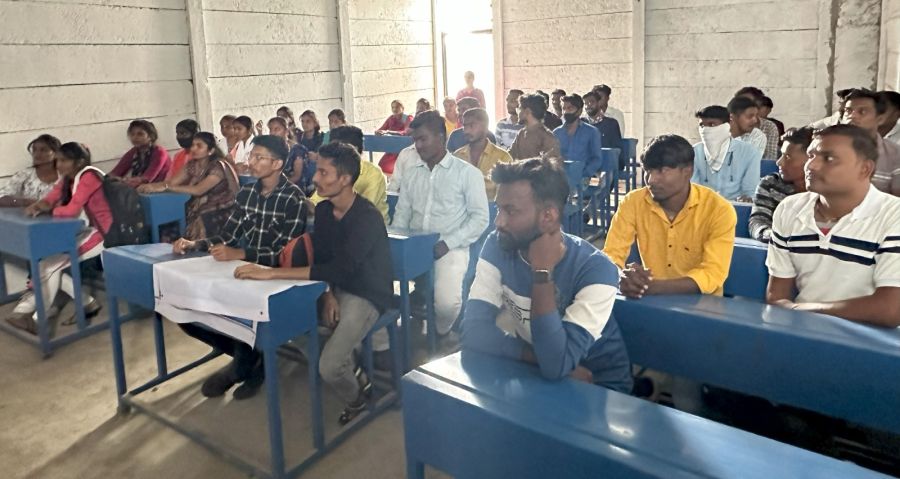 Students at Sagar B.C.A. College